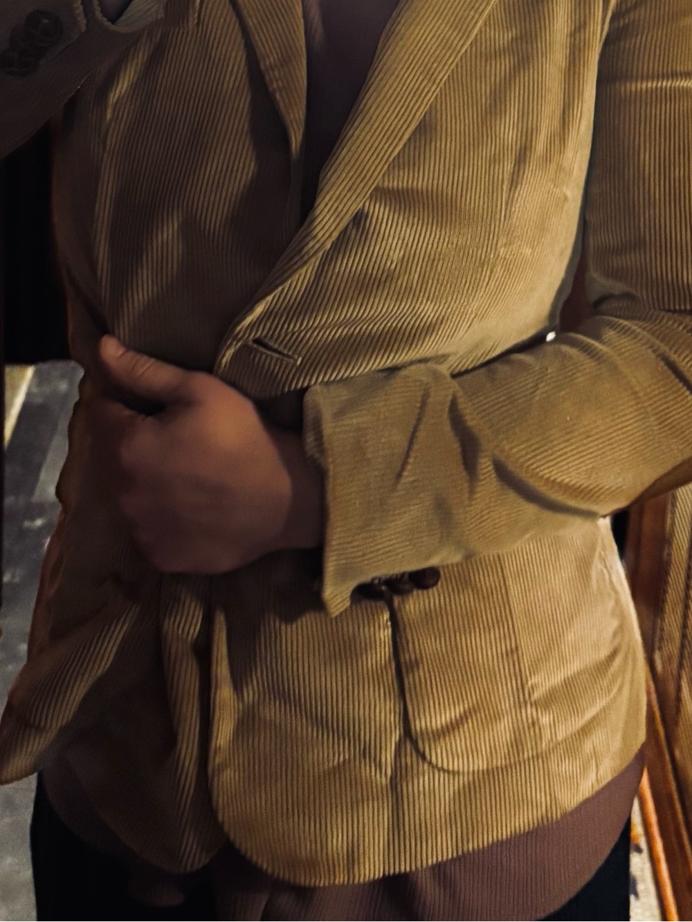 JH Collectibles Vintage Tan Corduroy Blazer Jacket - Classic Tailored Fit